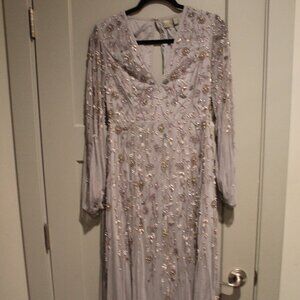 ASOS Bead Embroidered Floor Length Formal Dress